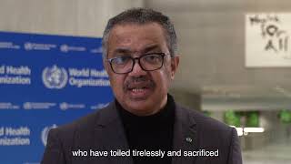 Dr Tedros: Use lessons of 2021 to end pandemic in 2022.