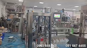 Máy chiết rót vào túi nước giặt nước xả vải