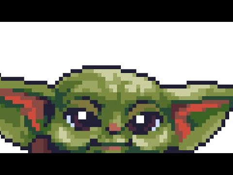 Baby Yoda Pixel Art - YouTube