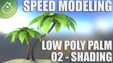 | Speed Art | Low Poly Modeling in Maya - Palm Tree Part - 02