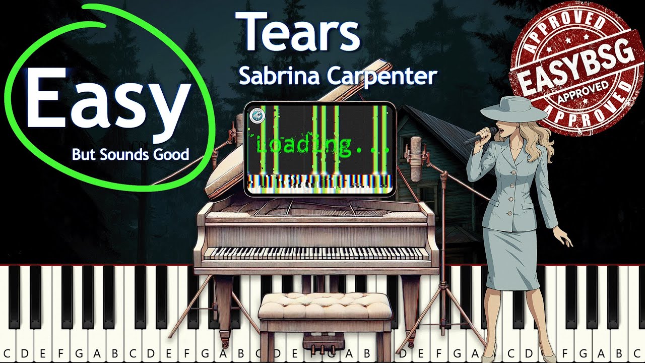 Sabrina Carpenter – Tears | Easy Piano Tutorial (EBSG version) 🎹 EasyBSG