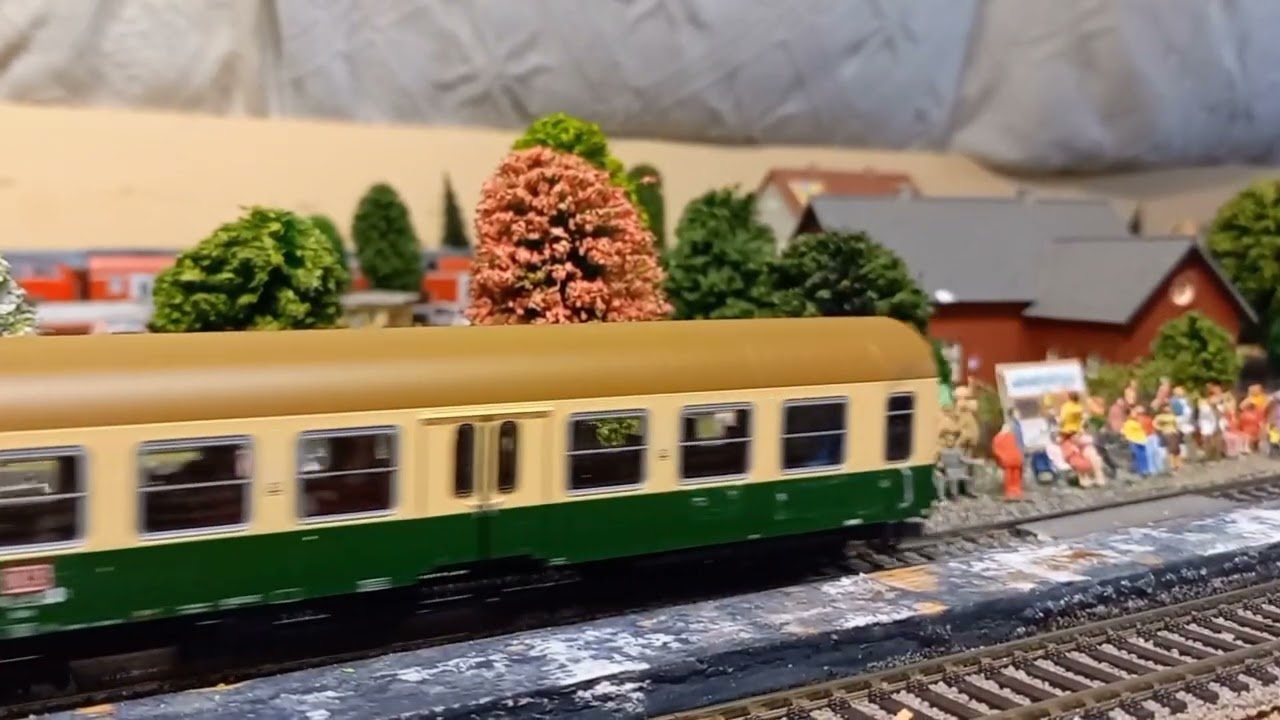 Probefahrt nach weiteren Umbau Maßnahmen auf meiner Modellbahn Anlage am 10.04.2025