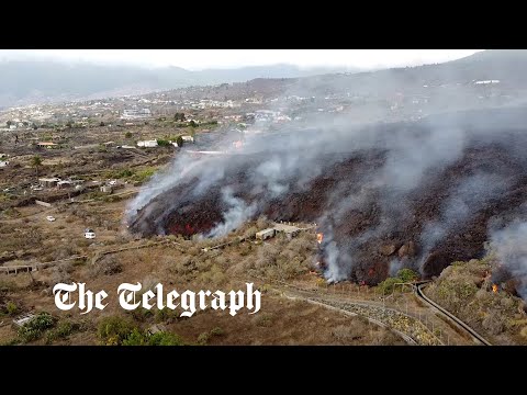 Lava flow destroys 100 homes after La Palma volcano eruption