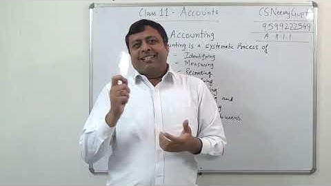 Accounts Class 11.1.1 Meaning of Accounting | CS Neeraj Gupta | NGPA Classes