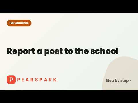 Video thumbnail: Report a post to the school