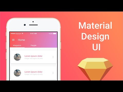 Material Design Mobile UI Design Sketch App Tutorial UI/UX