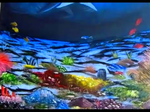 How to Paint Underwater Scene with CORAL REEF and tiny ...
