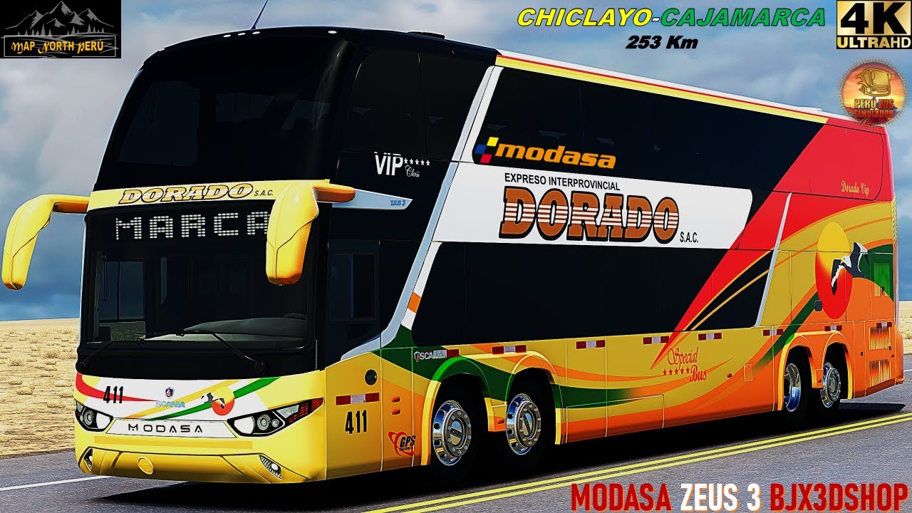 Map North Perú V1.5  | CAJAMARCA-CHICLAYO | MODASA ZEUS 3 SCANIA | BJX3DSHoP | DORADO 