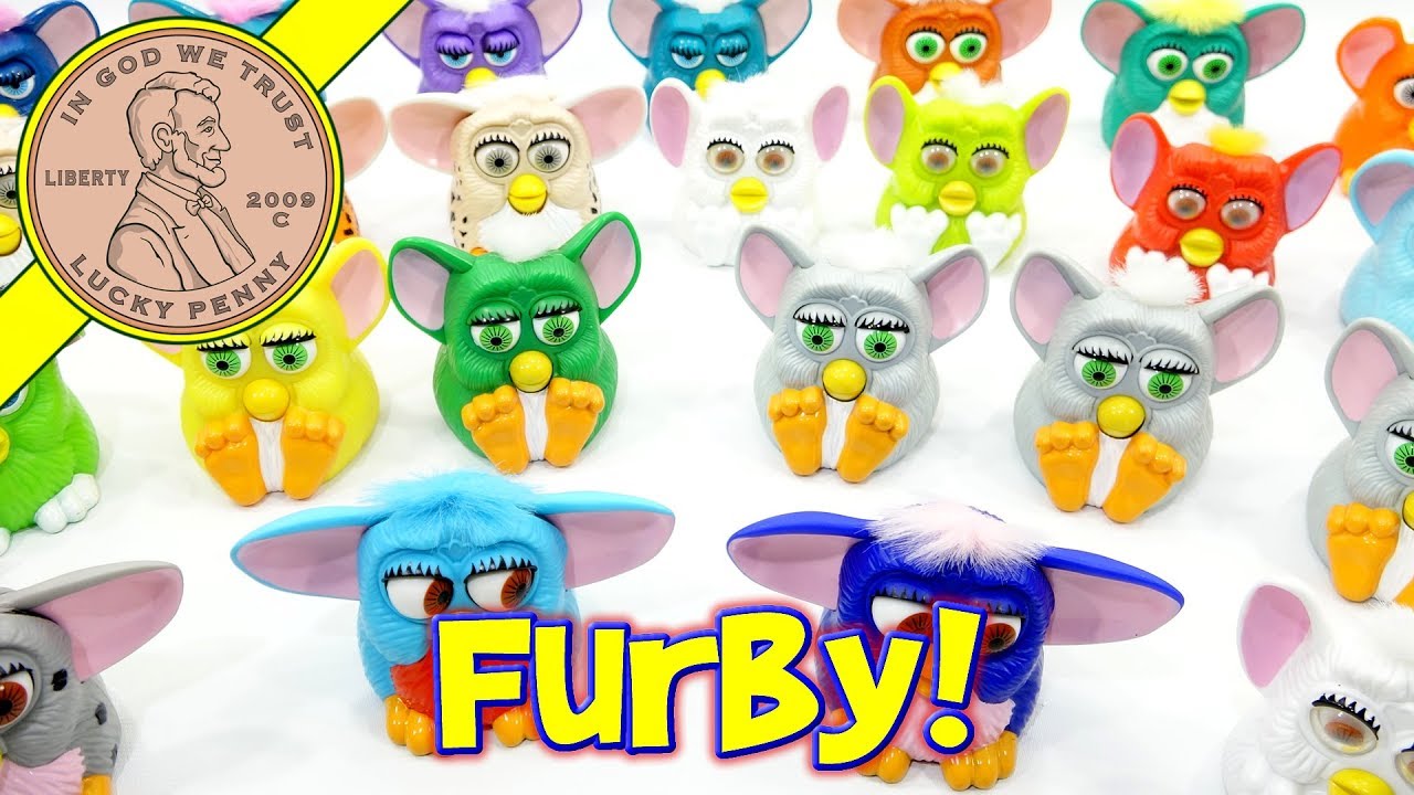 Vintage Furby Mcdonald's Toy, 1998, Plastic Furby, Mini Furby