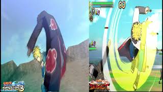 Naruto Ultimate Ninja Heroes 3 vs Naruto Ultimate Ninja Impact Ultimate Jutsu Comparison screenshot 5