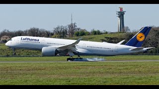 Planespotting A350 Lufthansa Toulouse Blagnac Lfbo D-Aixc & D-Aixa Airbus Factory