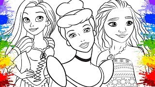 Colorindo as Princesas da Disney | Desenho dos Filmes da Disney Princess | Video para Criancinhas screenshot 3