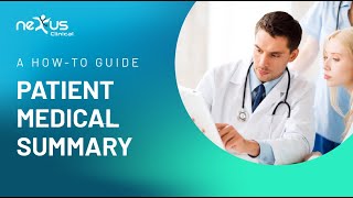 Medical Summary - Nexus EHR