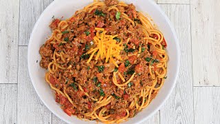 EXTRA Cheesy Taco Spaghetti Recipe