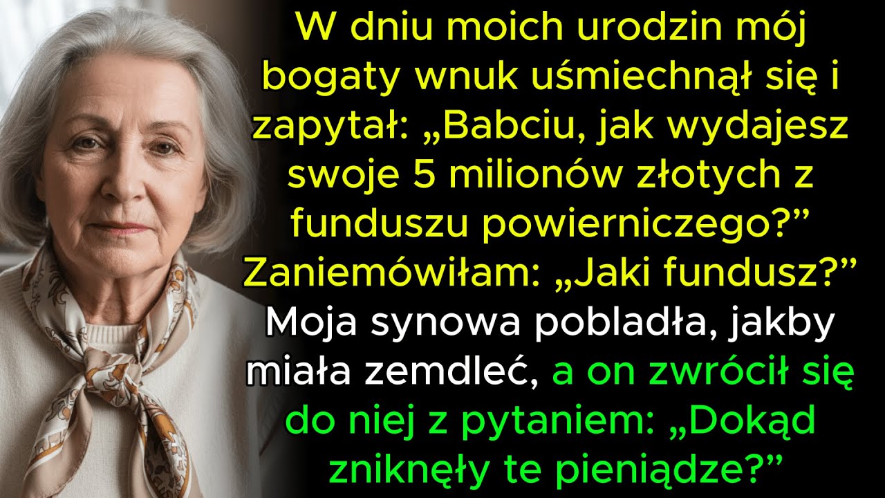 Uśmiech mojego wnuka Konrada był kiedyś moim najcenniejszym skarbem. W tamten wtorek, przy stole uginającym się od jedzenia, na które mnie nie stać, ten uśmiech stał się ostrzem noża. „Babciu,” –...