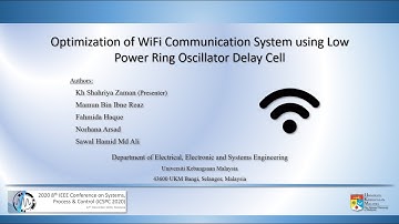 Optimization of WiFi Communication System using Low Power Ring Oscillator Delay Cell - ICSPC 2020