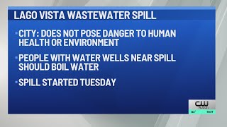 Wastewater spilling from Lago Vista treatment facility