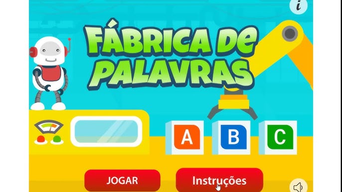 Jogo educativo: Robô pega letras 