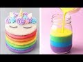 How To Make Perfect Rainbow Cake | DIY Colorful Cake Tutorials | Oddly Colorful Cake Recipe Videos