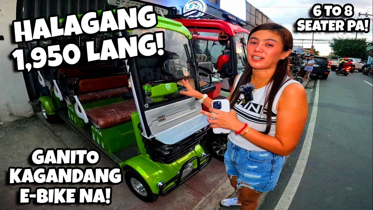 NAPAKAMURA AT NAPAKABABANG BILIHAN NG E-BIKE NGAYON! 1,950 PESOS LANG 6 - 8 SEATER 4 WHEELS NA!