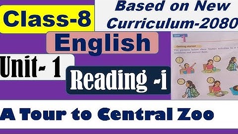 Class 8 English Unit 1 //Grade 8 English 1 // New curriculum 2080