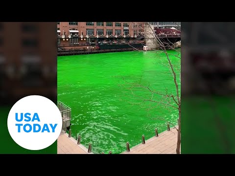 Chicago celebrates St. Patrick's Day by dying the North River green | USA TODAY