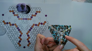 FacetedBeadArt Kaleidocycle Beading Tutorial part 10