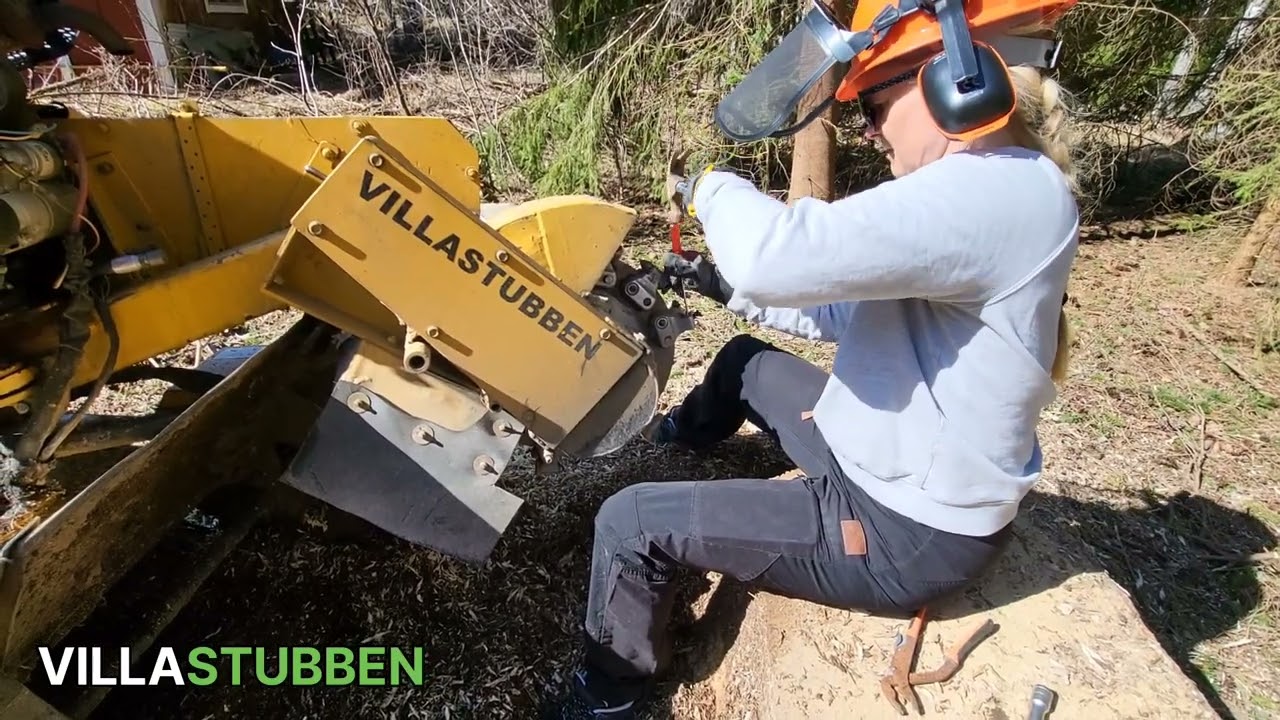 Stubbfräsning i Ulvshyttan.