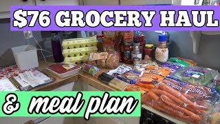 $76 Kroger Grocery Haul \& Meal Plan For 1 Week