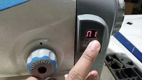 How we adjust needle position and speed lock in jack F4 single needle