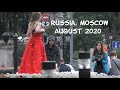 Walking Moscow (Russia): Manezhnaya Square. Russian Girls. August 2020. Without comment [4K]