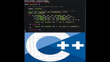 C++ PROGRAM TO CHECK AN ALPHABET IS VOWEL OR CONSONANT #cppprogramming #sarqfamTech #youtube