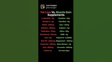 The Best Supplements For Fat Loss & Muscle Gains! @lars.langen for tips to improve your fitness