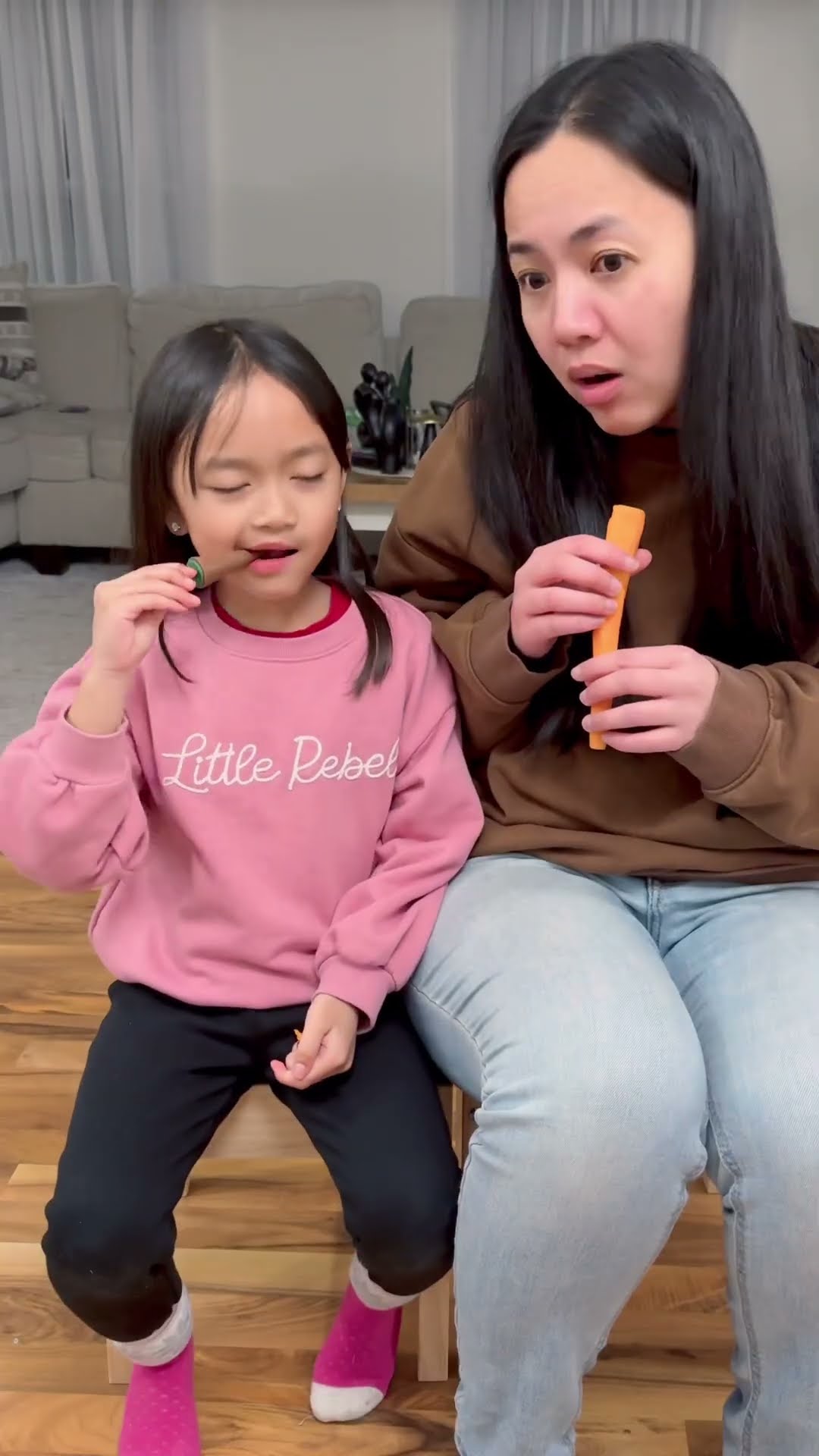 Chocolate carrot prank on mom ????❤️???