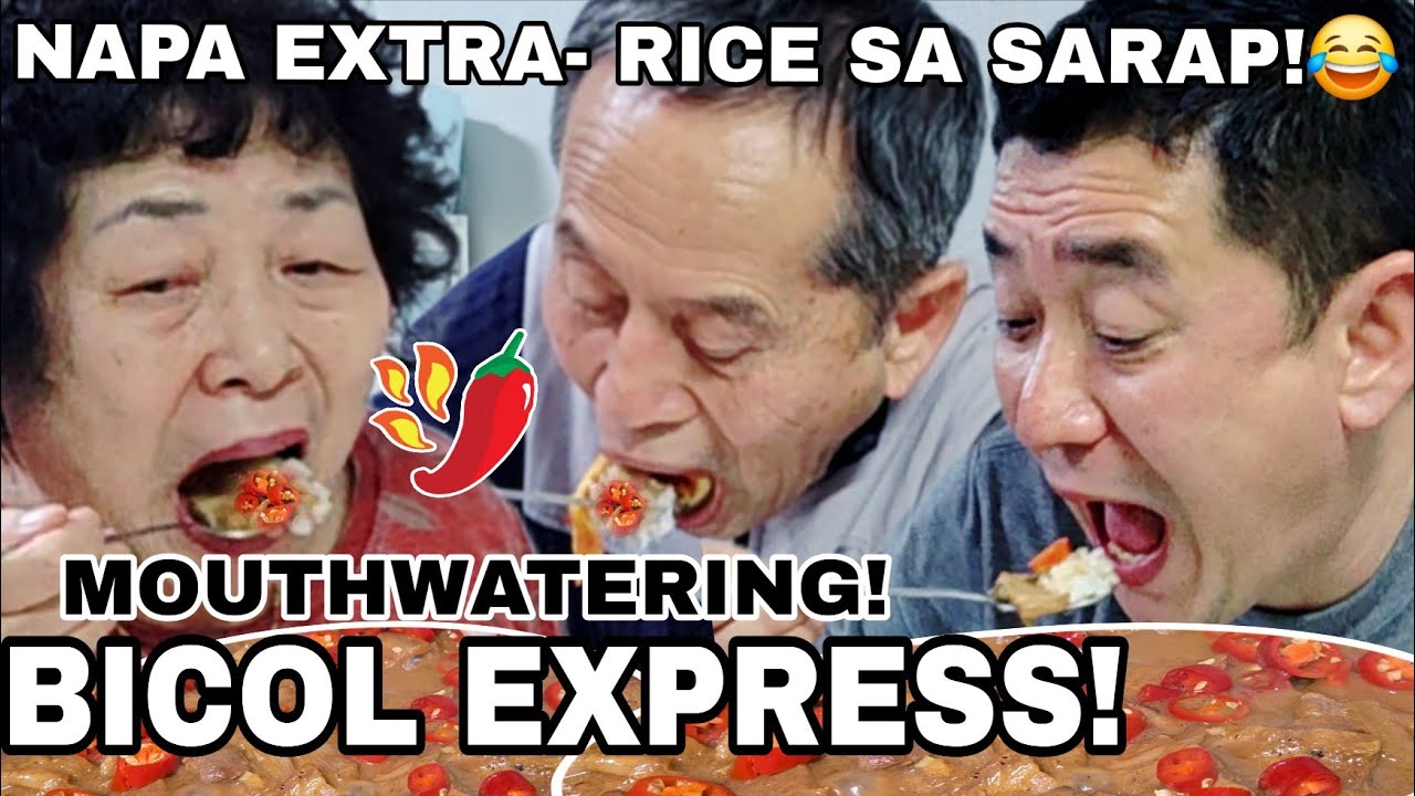 KOREAN FAMILY LOVES BICOL EXPRESS! | LITERAL NAPA EXTRA RICE SA SARAP! FILIPINO FOOD!