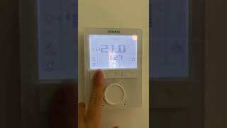 Turn on comfort cooling. Seimens Thermostat RDG100T.