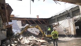 MSU gyms: Demolition continues, Grant Street closed