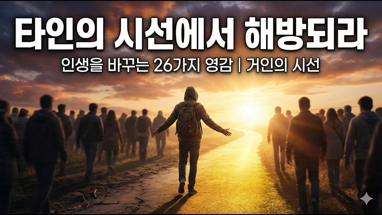 "가장 큰 해방감은 남을 신경 쓰지 않을 때 온다" | 인생을 송두리째 바꿀 26가지 영감