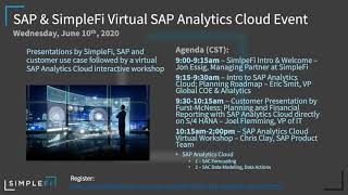 Implement SAP Analytics Cloud for Financial Reporting and Dashboards - April 16th, 2020