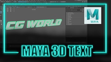 3D TEXT - in Maya