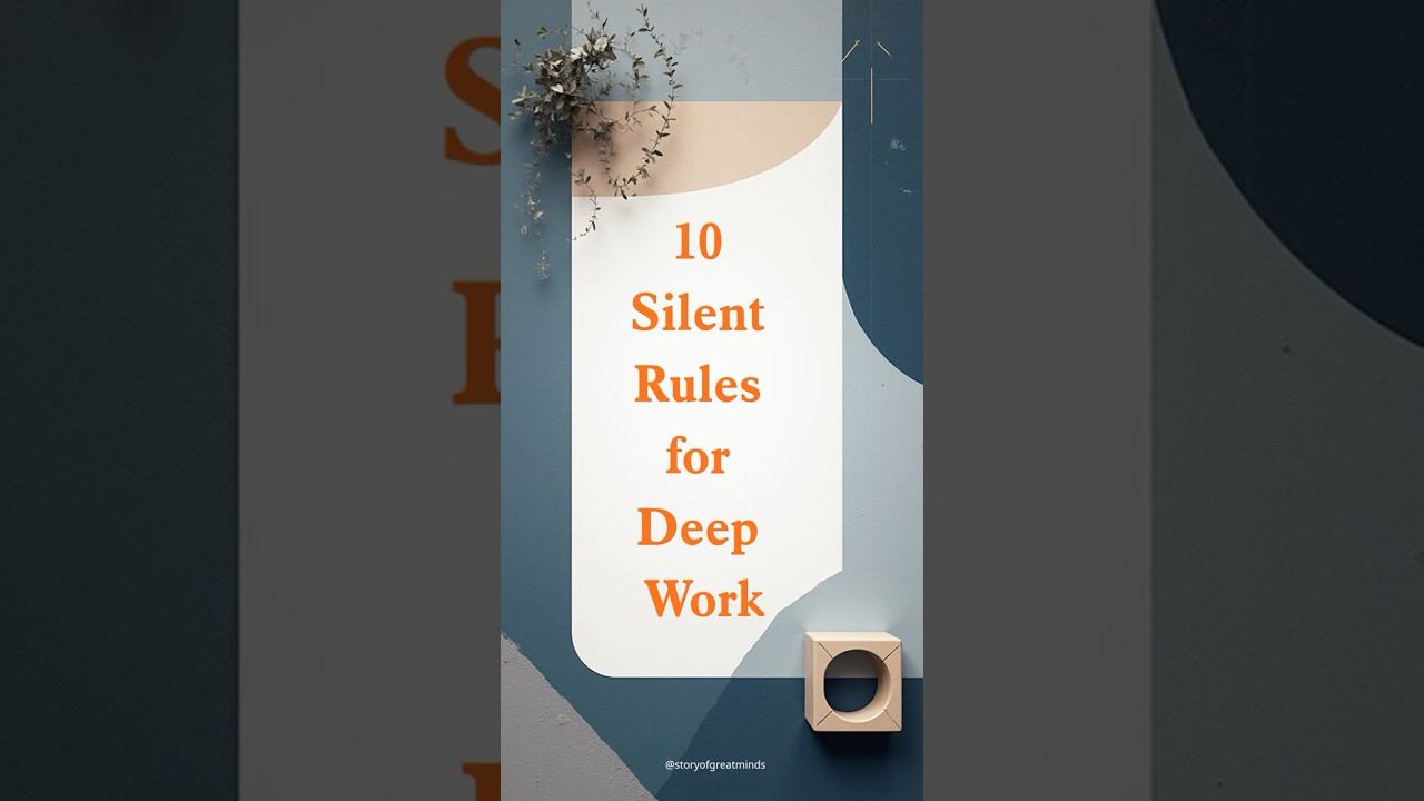 10 Silent Rules for Deep Work