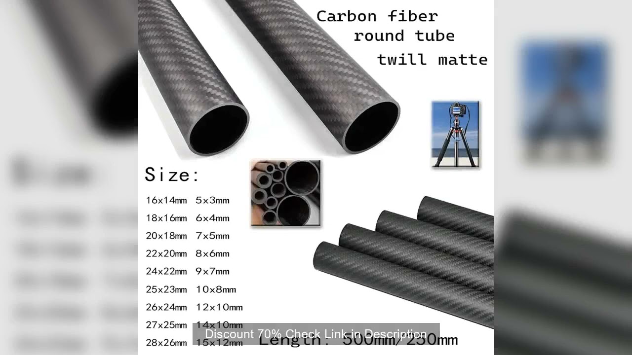 1pcs Carbon Fiber Tube High Composite Hardness Material 3K Twill Matte OD 5mm~28mm Pipes For Plant P