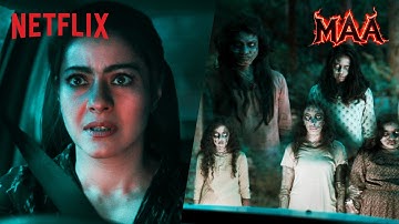 Kajol Faces PURE TERROR in Maa’s SCARIEST Car Scene 😱👻 | Maa | Netflix India