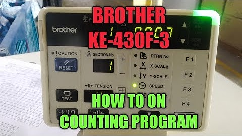 how to on counting program # brother #KE-430F-03