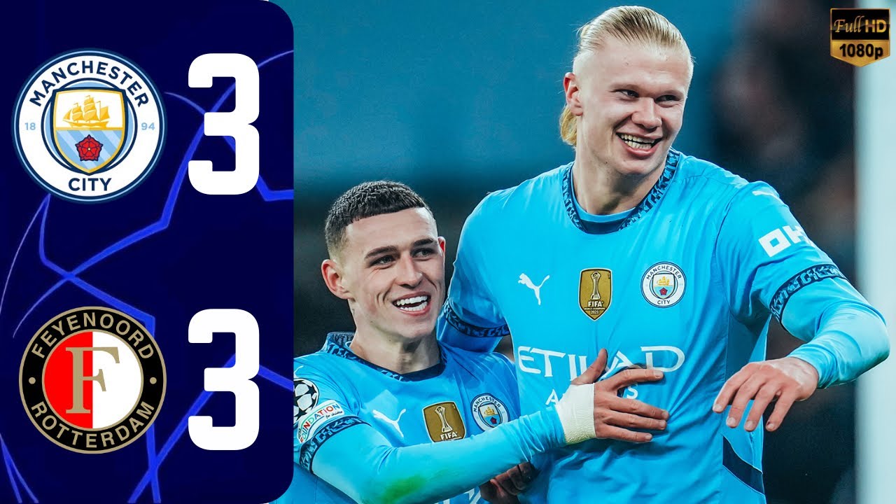 Manchester City vs Feyenoord 3-3 | ALL GOALS AND HIGHLIGHTS 2024 | Champions league
