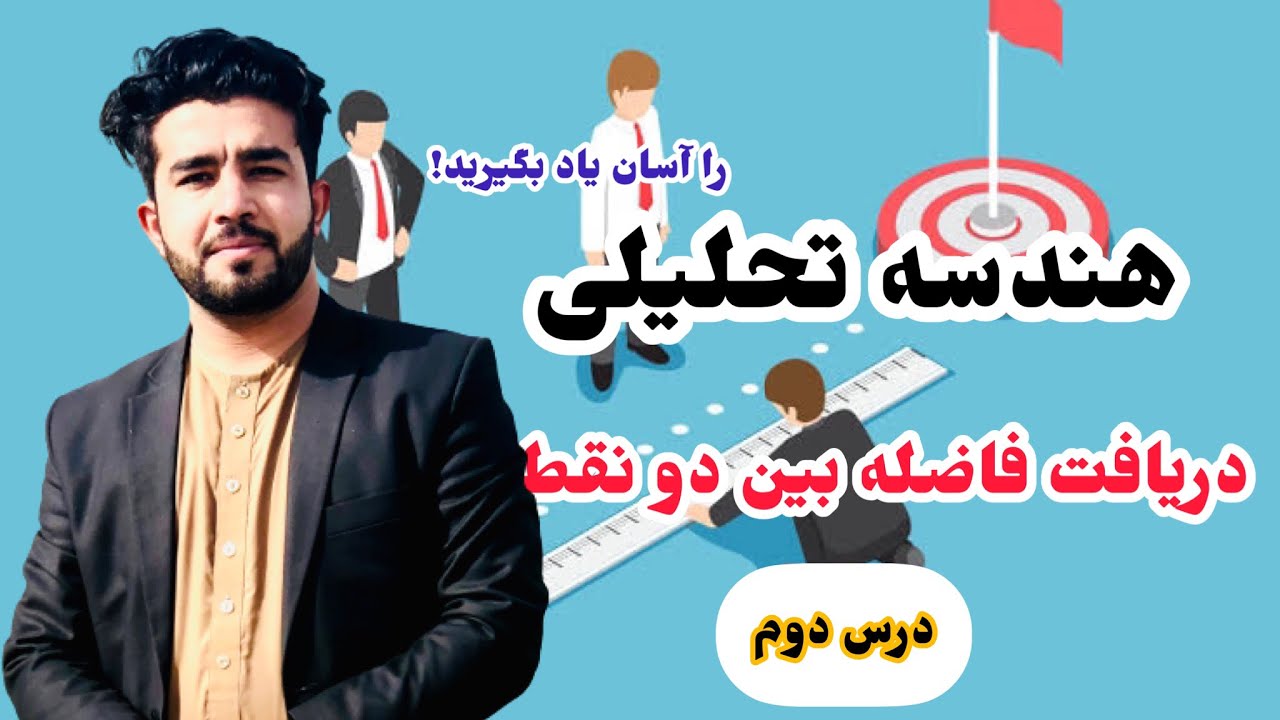 درس ۲ هندسه تحلیلی، دریافت فاصله بین دو نقطه با استاد داکتر وحیدالله شینواری Analytic Geometry 02 L