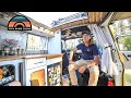 His Modified 1985 VW Camper Van Has A Skylight, Shower & Tons Of Clever Mods For Full Time Vanlife