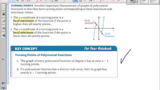 Alg II 5-8 Analyze Graphs of Polynomial Functions