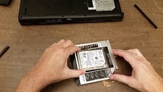 Adding a 2nd hard drive or solid state drive to a laptop by replacing the DVD or Blu-ray drive