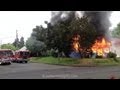 Pre Arrival Fully Involved House Fire North Portland Oswego House Fire St John's neighborhood PDX